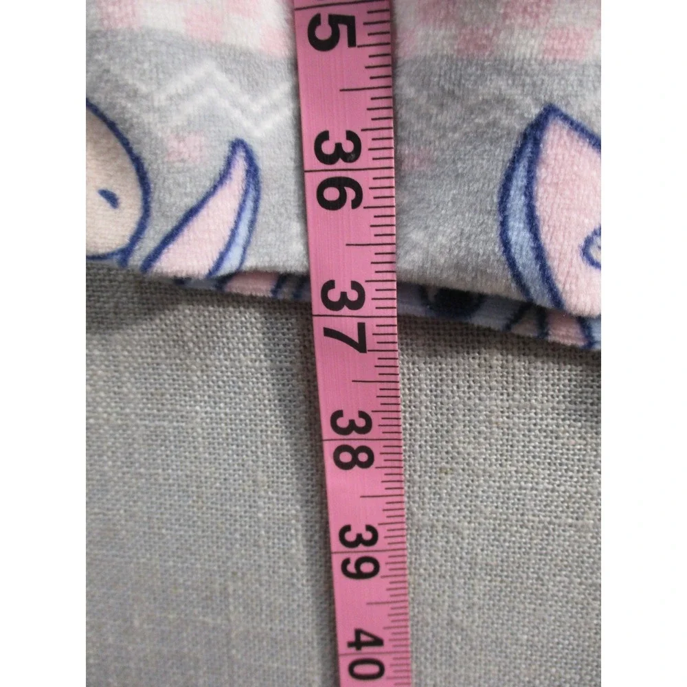 Disney Eeyore Fleece Pajama Pants Womens XL Pink Grey Fair Isle Winnie The Pooh - Picture 4 of 7